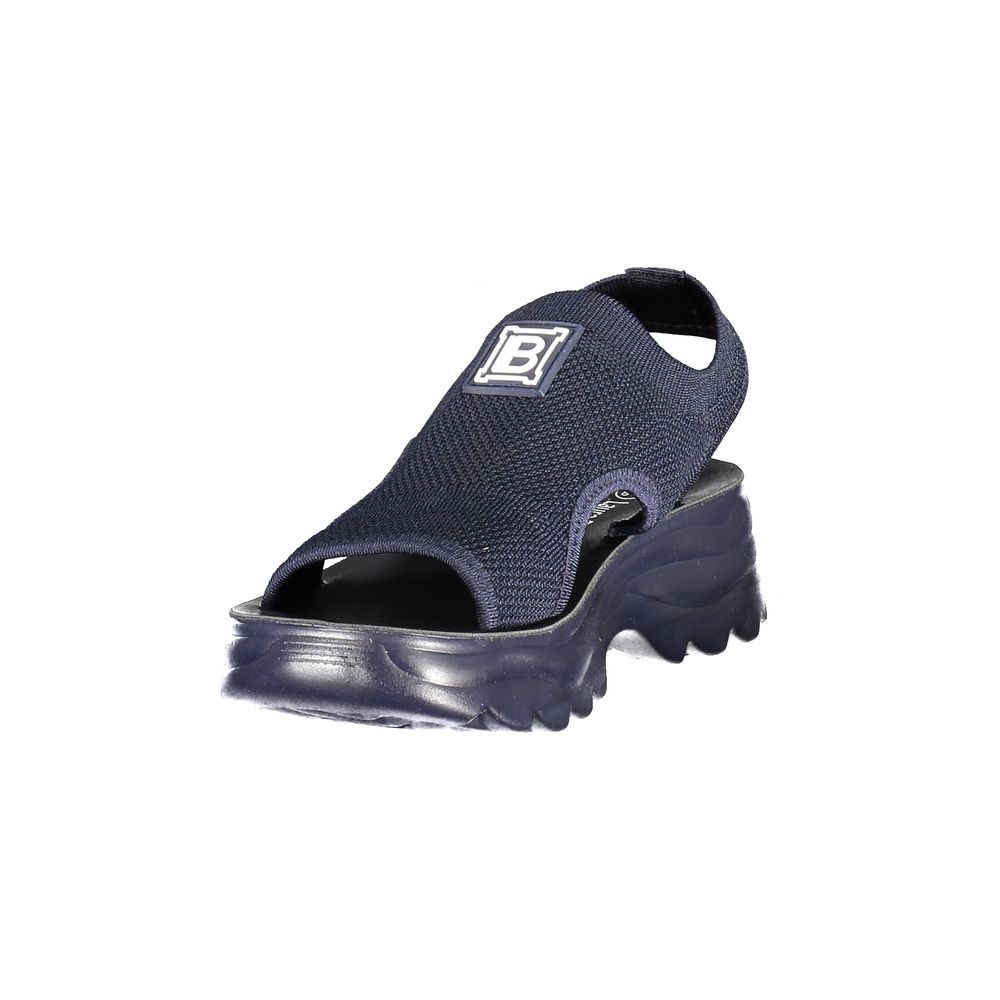 Blue Polyester Women Sandal