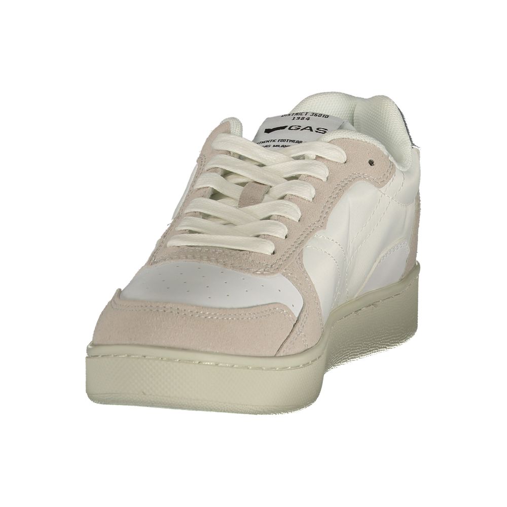 White Polyurethane Women Sneaker