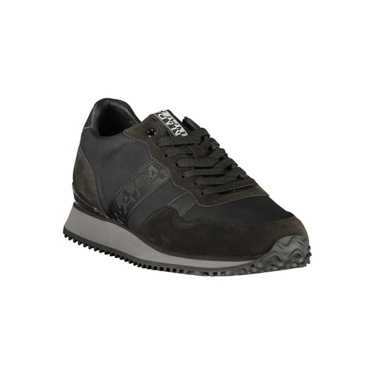 Black Leather Mens Sneaker