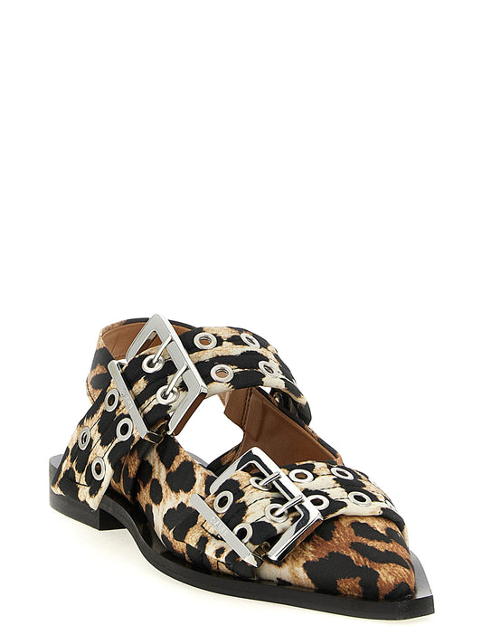 Multicolor Polyester Ballet Flats
