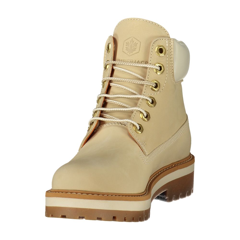Beige Polyurethane Women's Boot