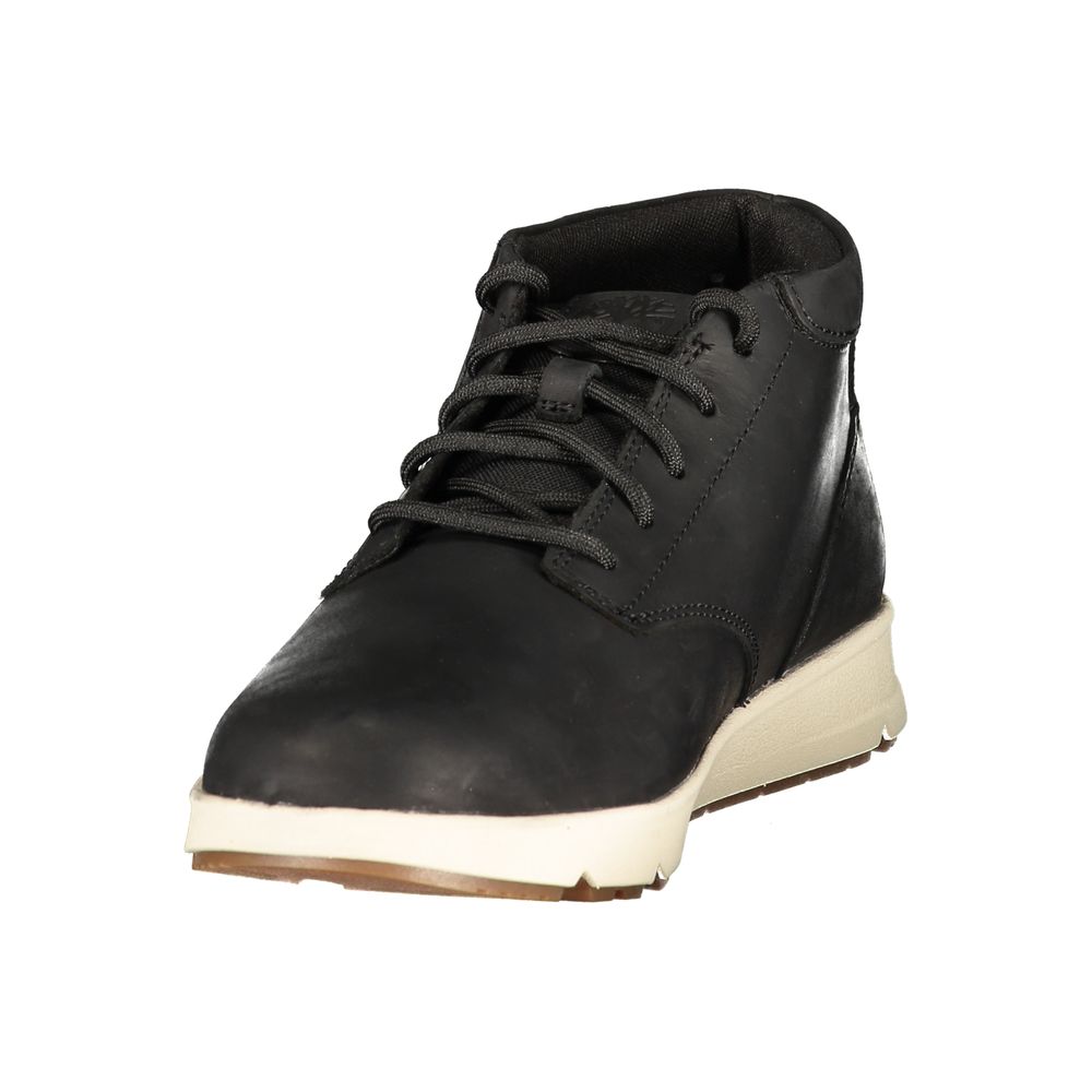 Black Leather Men's Sneaker