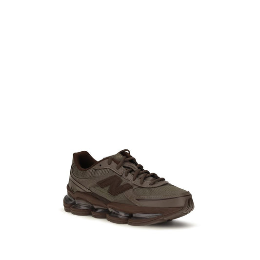 Brown Polyester Athletic Sneakers