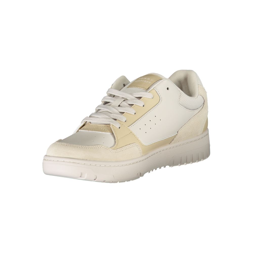Beige Leather Men Sneaker
