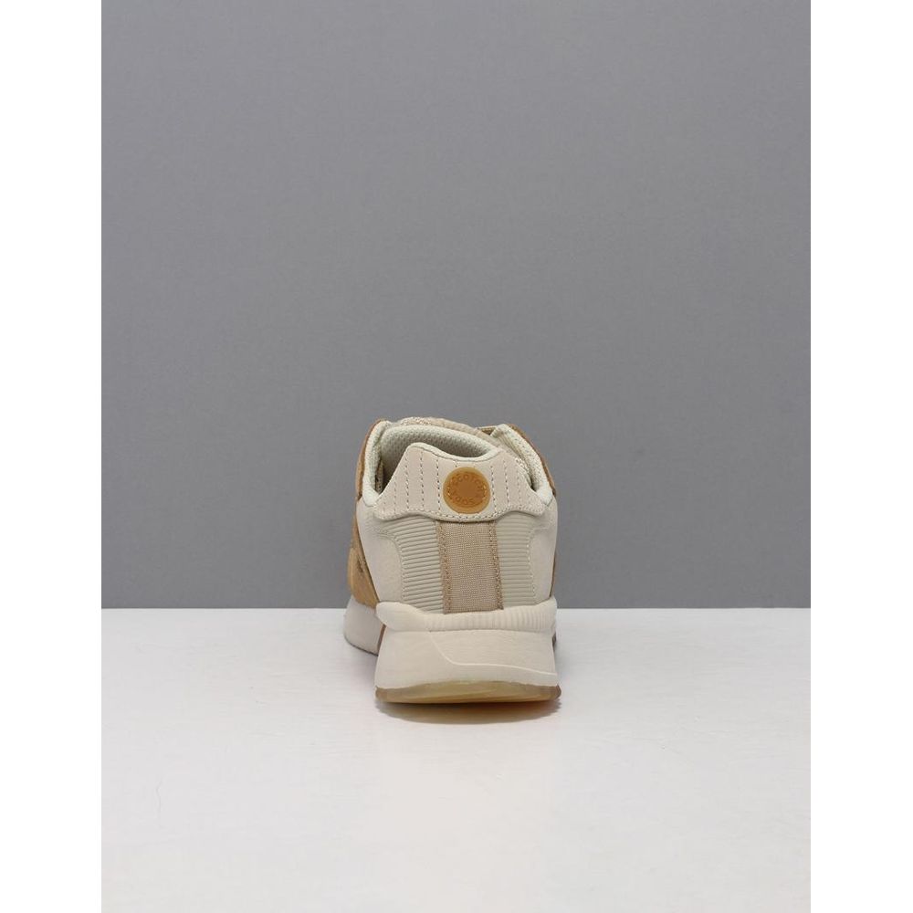 Beige Nylon Low Top Sneakers