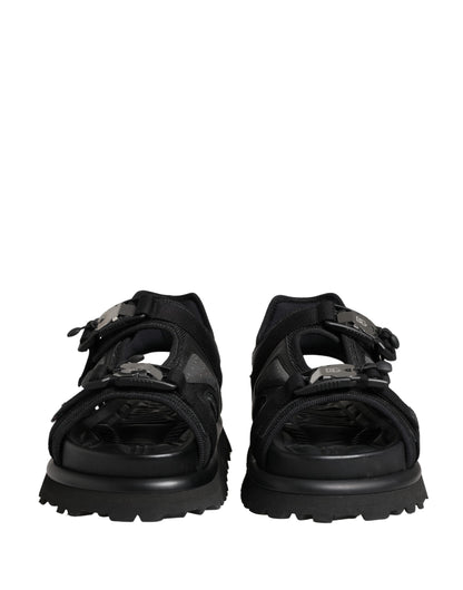 Black Logo Detailed Men Chunky Sandals Shoes