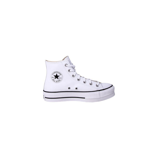 White Polyethylene Platform Sneakers