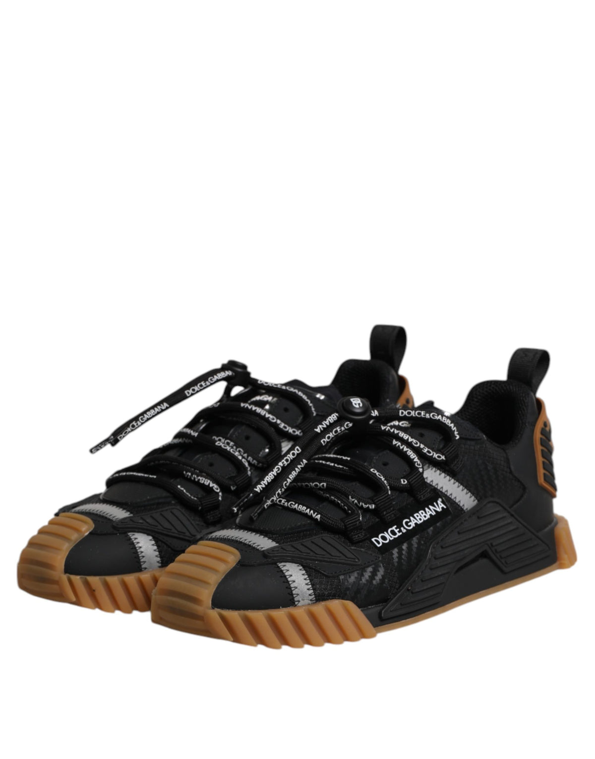 Black Logo Lace Up Low Top NS1 Sneakers Shoes