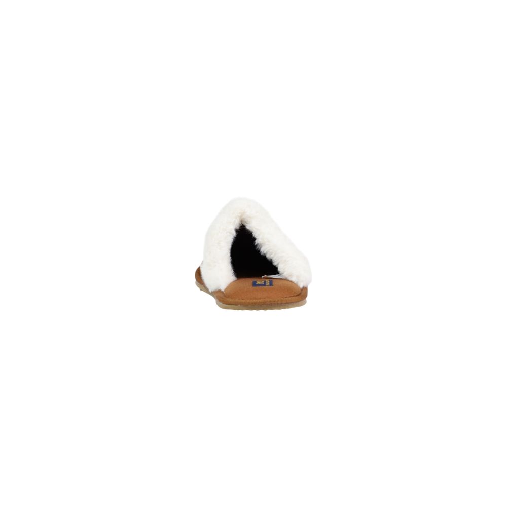 Brown Textile Slippers