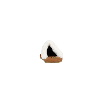Brown Textile Slippers