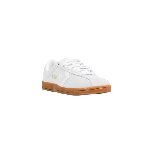 White Leather Low Top Sneakers
