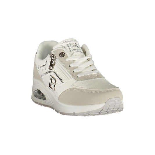 Bianco Poliestere Women Sneaker