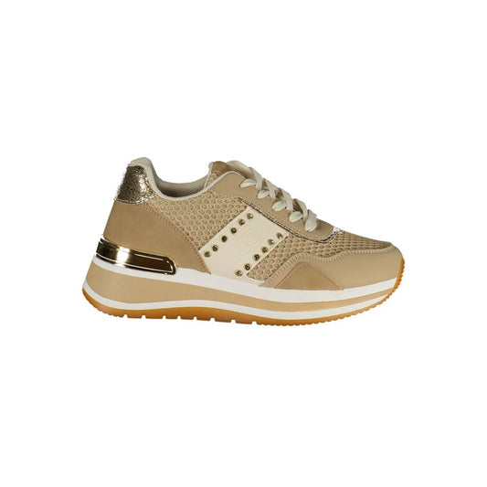 Beige Polyurethane Woman Sneaker