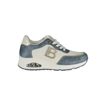 Blue Polyester Women Sneaker