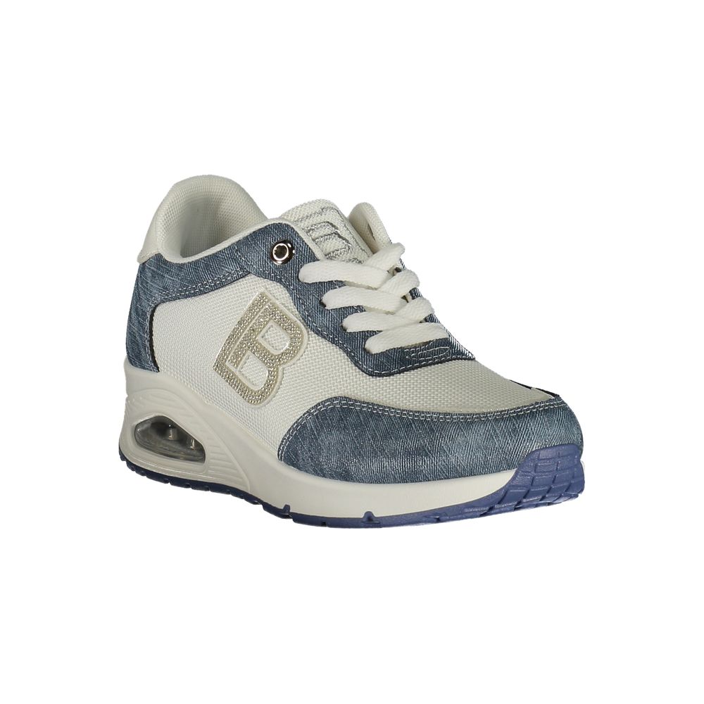 Blue Polyester Women Sneaker