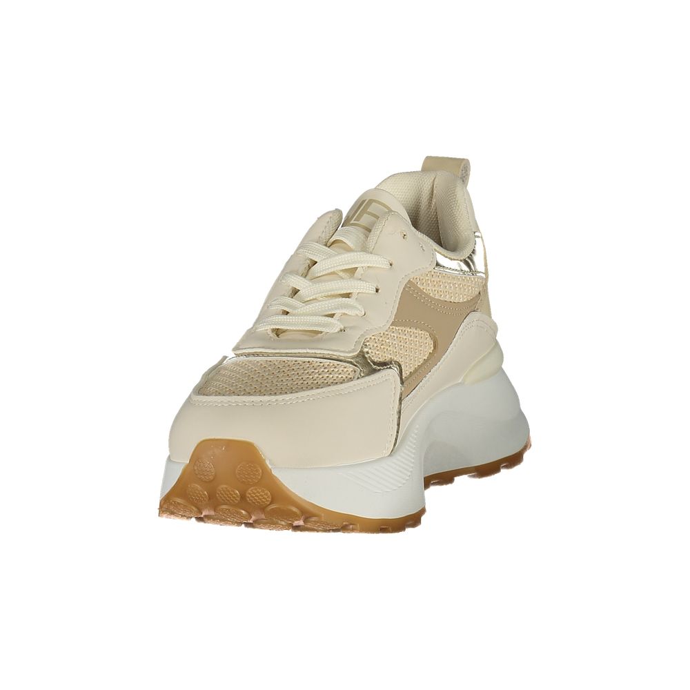 Beige Polyurethane Women's Sneaker
