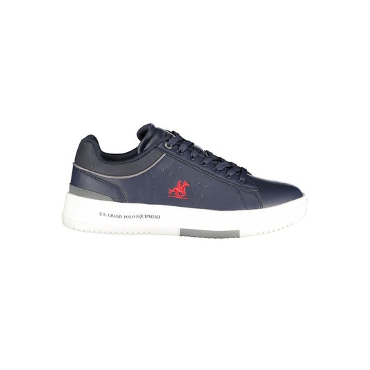 Blue Leather Men Sneaker