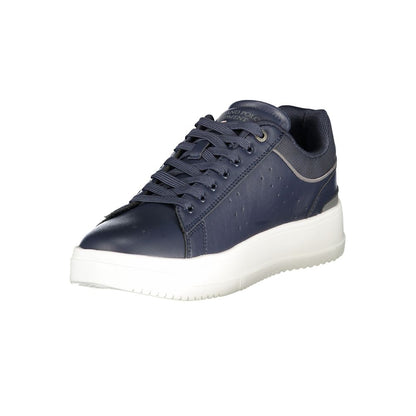 Blue Leather Men Sneaker