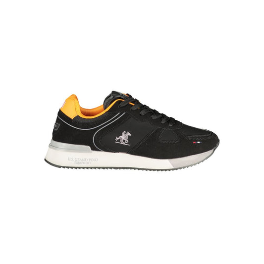 Black Leather Men Sneaker