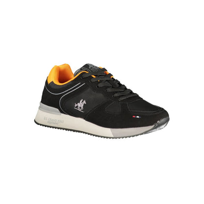 Black Leather Men Sneaker