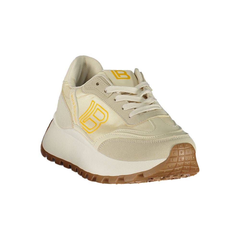 Beige Polyurethane Women Sneaker