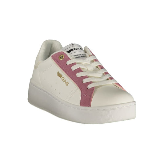 White Polyurethane Women's Sneaker