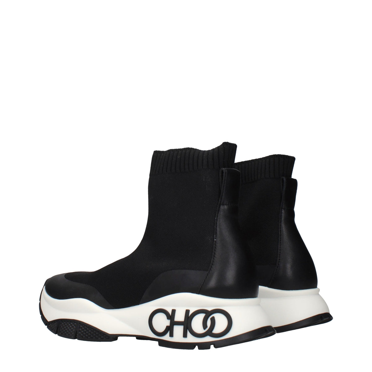 Black Fabric Ankle Boots