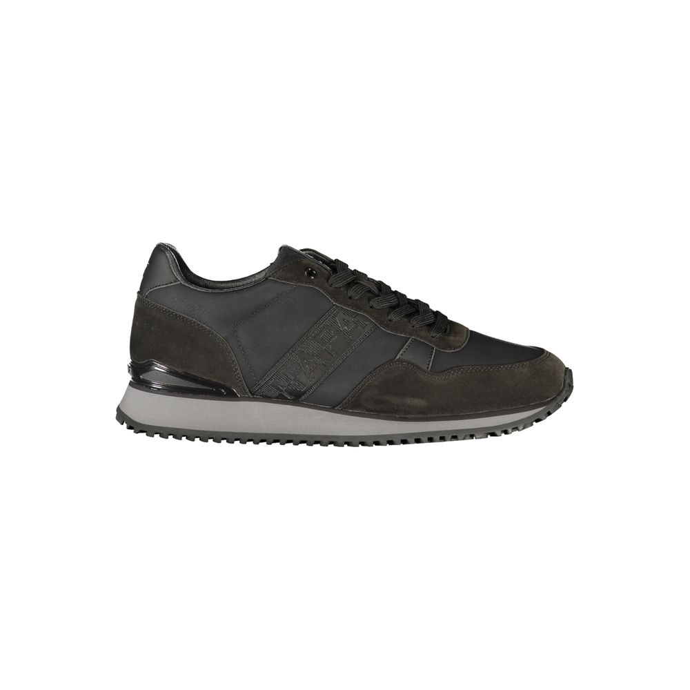 Black Leather Mens Sneaker