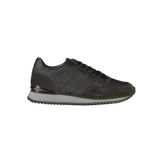 Black Leather Mens Sneaker