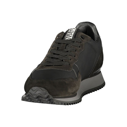Black Leather Mens Sneaker