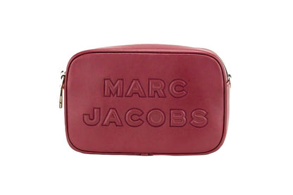 Marc Jacobs Flash Pomegranate Smooth Leather Embossed Camera Crossbody Bag Purse