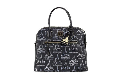 Dooney & Bourke Black Walt Disney World 50th Anniversary Leather Satchel Handbag
