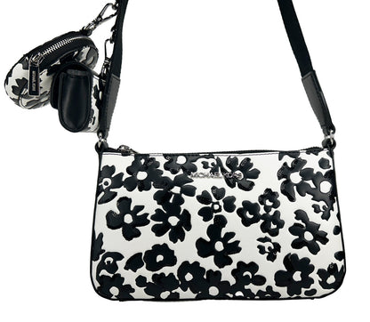 Michael Kors Floral Crossbody Tech Attachment Bag Purse