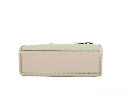 Michael Kors Mirella Small Powder Blush Canvas Shopper Crossbody Handbag Purse