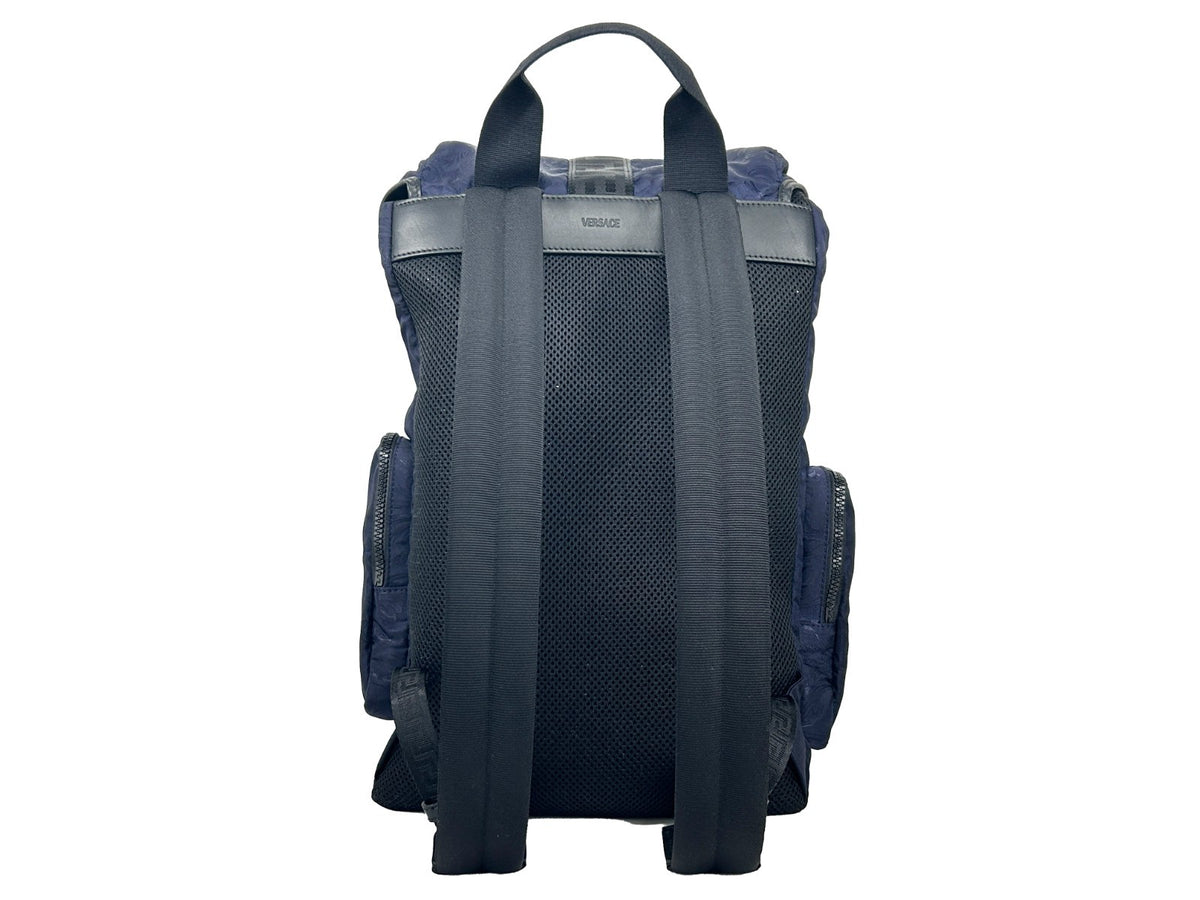 Versace Medusa Nylon Buckle Drawstring Backpack Bag