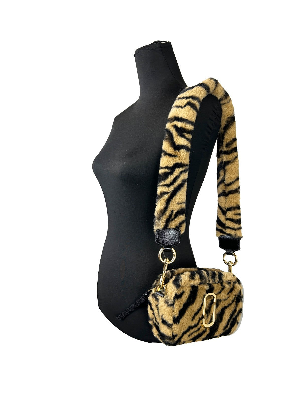 Marc Jacobs The Snapshot Tiger Fur Crossbody Bag