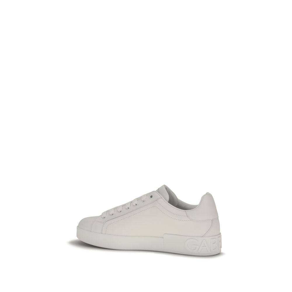 White Calf Leather Bos Taurus Low Top Sneakers