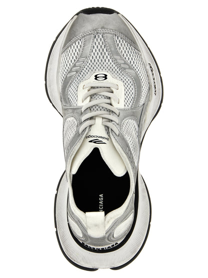 Gray Polyester Athletic Sneakers