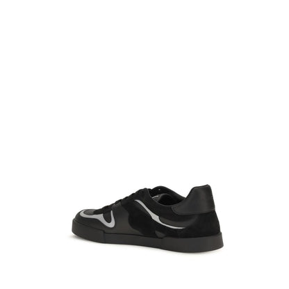 Black Calf Leather Bos Taurus Sneakers