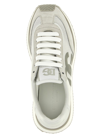 Gray Calfskin Low Top Sneakers