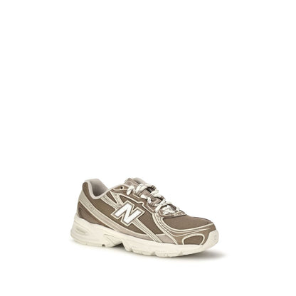 Beige Nylon Athletic Sneakers