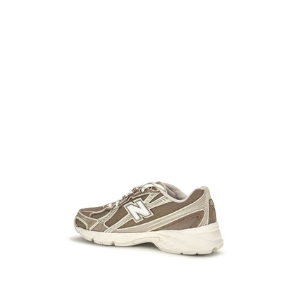 Beige Nylon Athletic Sneakers