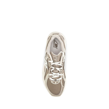 Beige Nylon Athletic Sneakers