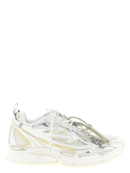 White Polyethylene Athletic Sneakers