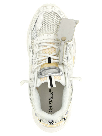 White Polyethylene Athletic Sneakers