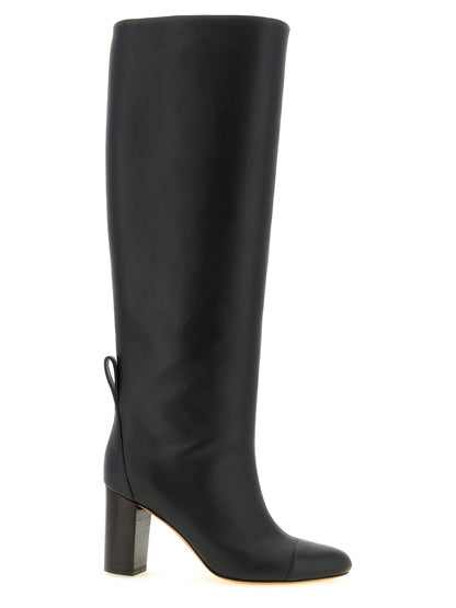 Black Calfskin Over The Knee