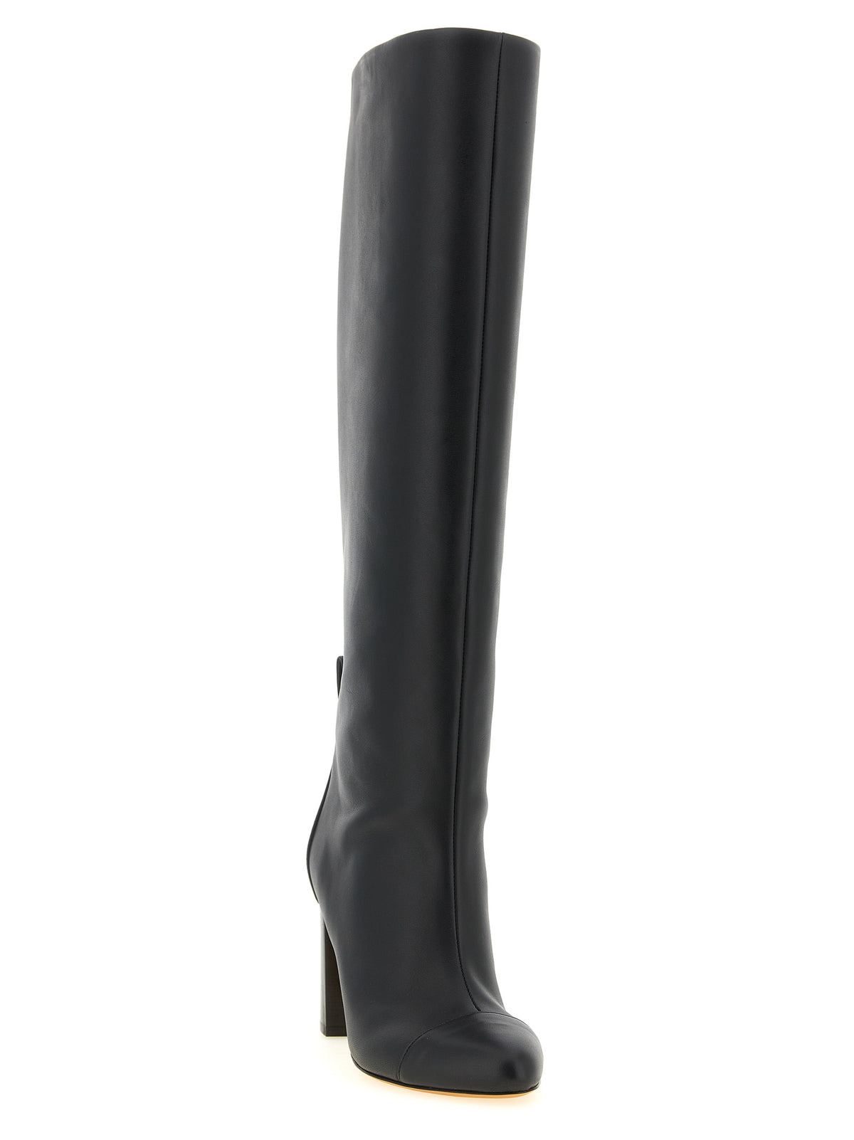 Black Calfskin Over The Knee