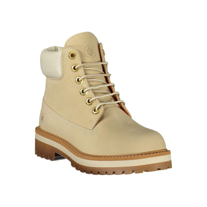Beige Polyurethane Women's Boot