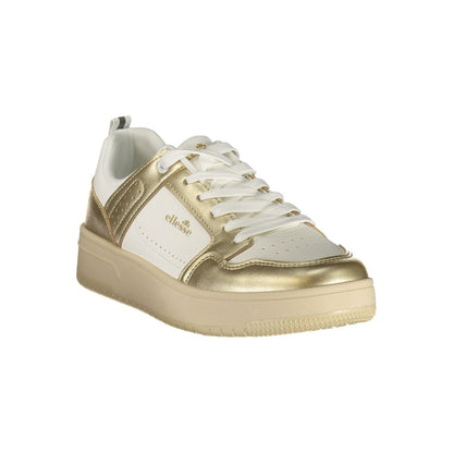 White Polyurethane Women's Sneakers