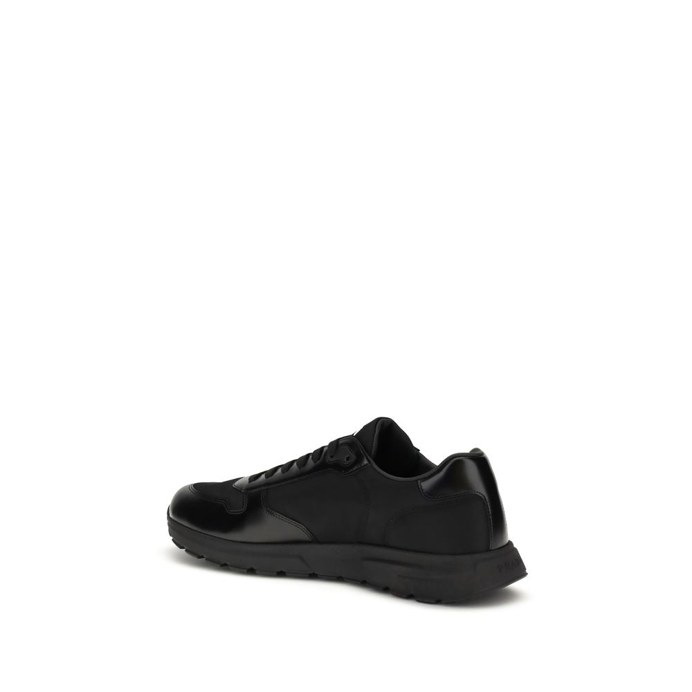 Black Recycled Polyamide Athletic Sneakers